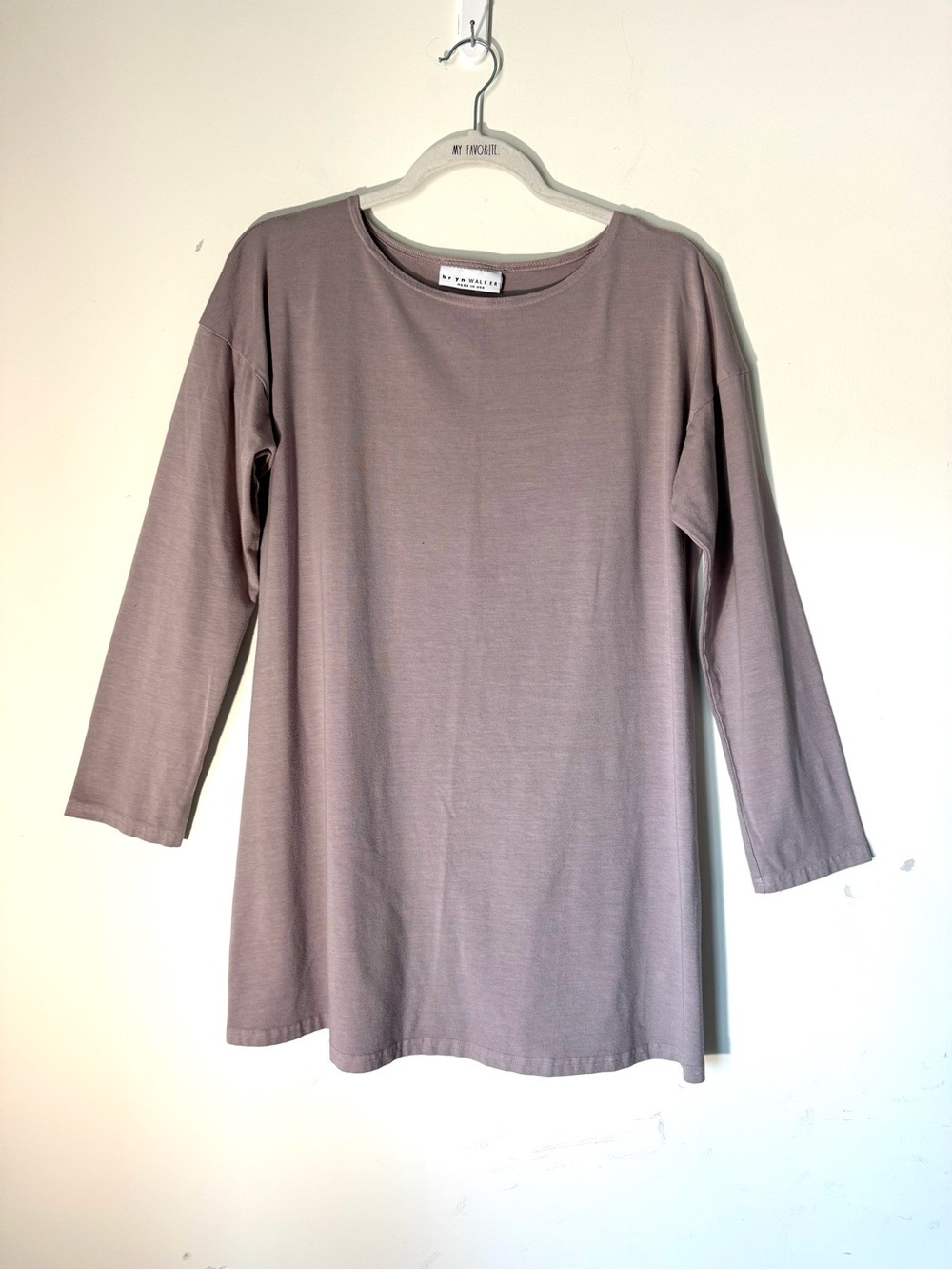 Bryn Walker Tan Oversized Long Sleeve Tunic Bamboo Organic Cotton